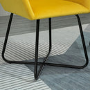 Yellow Velvet Accent Chairs, Set of 2 - Modern Armchairs for Living Room & Bedroom