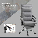 Grey Vibration Massage Office Chair with Heat and Footrest