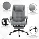 Light Grey Ergonomic Office Chair with Footrest and Armrests