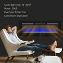 Black 127cm Electric Fireplace, 2000W Wall Mounted Fire with Remote Control