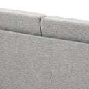Modern Light Grey 2 Seater Loveseat Sofa with Wood Legs and Armrests