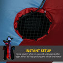 7FT Tall Dual-Headed Black Halloween Inflatable Dragon with LED Lights