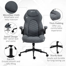 Dark Grey Home Office Desk Chair with Armrests, Swivel Seat & Tilt Function