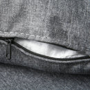 Grey 2 Seater Sofa Bed with Pillows and Side Pockets