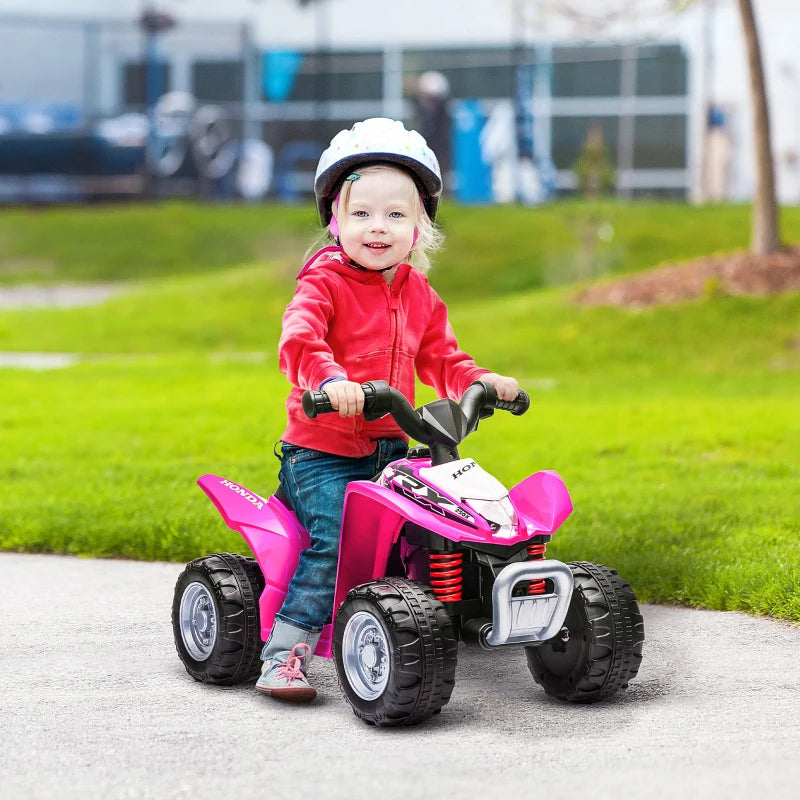 Pink Honda Licensed Kids Electric Quad Bike 6V Ride-On Car Toy