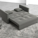 Light Grey 2 Seater Convertible Sofa Bed with Hidden Storage