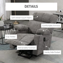 Grey Electric Power Lift Recliner Chair for Elderly with Remote Control