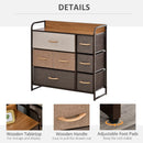 Grey Fabric 7-Drawer Dresser with Steel Frame