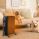 Black 2500W Digital Oil Filled Radiator with Timer & Remote