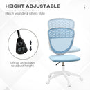 Blue Mesh Office Chair with Swivel Wheels