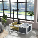 Grey Tortoise Table with Adjustable Lamp Holder and Pull-Out Trays