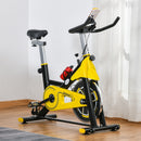 Yellow Exercise Bike with 6kg Flywheel, Adjustable Resistance, LCD Display