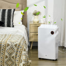 White Portable Dehumidifier with Air Purifier, UVC, Ioniser, 24H Timer, 5 Modes - 16L/Day