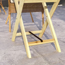 Wooden Garden Table - Natural Wood Finish, 44 x 68cm