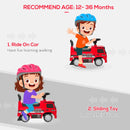 Red 3-in-1 Ride-On Mercedes Truck for Kids 12-36 Months