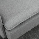 Grey Two Seater Button Tufted Sofa with Cushions