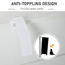 Modern White Chest of Drawers with Metal Handles