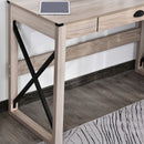 Modern Natural Writing Desk with Drawer - Home Office Workstation 112x51x76cm