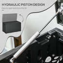 Black Outdoor Garden Storage Box with Wheels - Heavy Duty Water-resistant Container