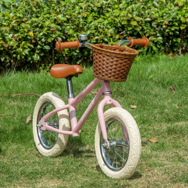 Kids Pink Balance Bike for 3-6 Year Olds with Adjustable Handlebars & Accessories