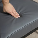 Grey Retro-Style Faux Leather Accent Chair