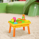 Blue Sand and Water Play Table Set with Lid and Accessories