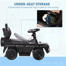 Black 3-in-1 Kids Ride-On Push Car with Horn and Steering Wheel