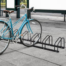 Black Bike Parking Rack for Floor or Wall Mount - 6 Racks, 179L x 33W x 27H