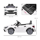 White Licensed 12V Kids Electric Ride On Car with Remote Control