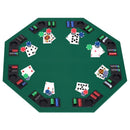 Portable 1.2m 8-Player Poker Table Top - Green