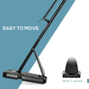 Adjustable Basketball Hoop Stand with Sturdy Backboard, Portable Wheels - Black