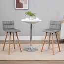 Grey Upholstered Bar Stool - Set of 2