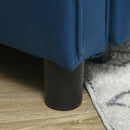 Blue Convertible Sleeper Chair with Adjustable Backrest and Side Pockets