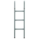 Galvanized Trampoline Ladder with Non-slip Mat - 12/14ft, Black