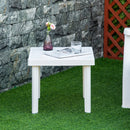 White Plastic Outdoor Side Table for Drinks and Snacks