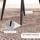 Velvet Dining Chairs, Set of 2, Light Brown Metal Leg Chairs