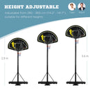 Adjustable Basketball Hoop with PE Backboard, Portable Stand - Blue