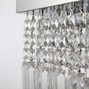 Silver Square Crystal Ceiling Light Fixture