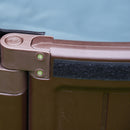 Brown Round Kids Sand Pit with Water-Resistant Cover