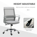 Grey Ergonomic Mesh Office Chair with Adjustable Height Armrest