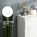 White 4-Drawer Storage Cabinet for Bedroom and Living Room