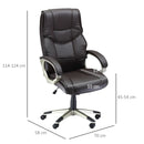 Brown High Back Faux Leather Office Chair with Rocking Function