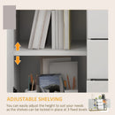 Modern White Storage Cabinet with 3 Drawers