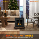 Black Ethanol Fireplace Stove with Stainless Steel Flame Snuffer