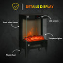 Black Freestanding Electric Fireplace Heater