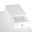 White Flip-Up Mirror Dressing Table Desk with 2 Drawers