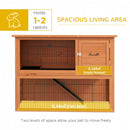 Orange Antiseptic Wood Rabbit Hutch with Run - 92cm