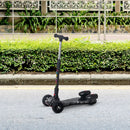 Black Kids 3-Wheel Scooter with Adjustable Height and Engine-Look Water Spray