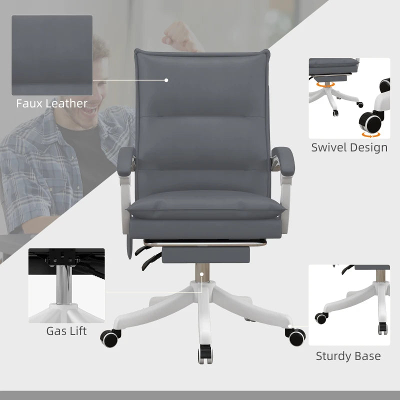 Massage Office Chair with Heat and Footrest