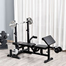 Black Multi-Function Weight Bench with Resistance Bands